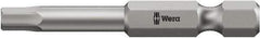 Wera - 0.1563" Hex Bit - 1/4" Hex Drive, 6" OAL - Eagle Tool & Supply