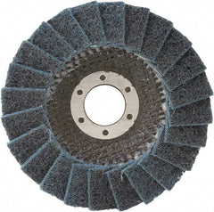 Camel Grinding Wheels - 180 Grit, 5" Disc Diam, 7/8" Center Hole, Type 29 Silicon Carbide Flap Disc - 12,200 Max RPM, Non-Woven Backing, Arbor Attaching System, Non-Woven - Eagle Tool & Supply