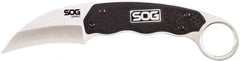 SOG Specialty Knives - 2-37/64" Long Blade, 7Cr17MoV Stainless Steel, Sheepsfoot, Fixed Blade Knife - 7.3" OAL, Glass-Reinforced Nylon Handle - Eagle Tool & Supply