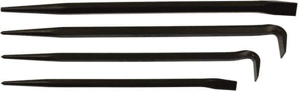 Mayhew - 4 Piece Line-Up & Rolling Head Pry Bar Set - Includes 14, 16, 18 & 20" Lengths - Eagle Tool & Supply