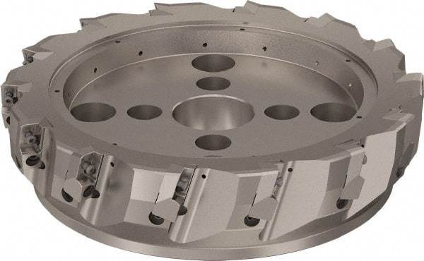 Seco - 14 Inserts, 315mm Cut Diam, 60mm Arbor Diam, 25mm Max Depth of Cut, Indexable Square-Shoulder Face Mill - 90° Lead Angle, 80mm High, ABEX 26.. Insert Compatibility, Through Coolant, Series R220.96 - Eagle Tool & Supply