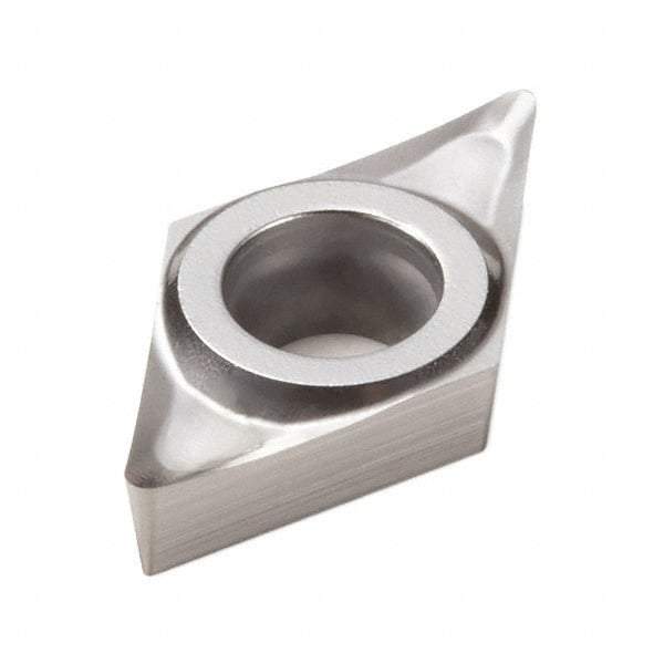 Seco - DCGT21.5 Grade KX Carbide Turning Insert - Uncoated, 55° Diamond, 1/4" Inscr Circle, 3/32" Thick, 0.001" Corner Radius - Eagle Tool & Supply