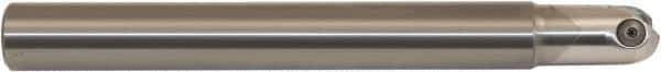 Millstar - 1" Cut Diam, 7" Max Depth of Cut, 1" Shank Diam, 8" OAL, Indexable Ball Nose End Mill - Straight Shank, CBSFCY Toolholder, MB, MBT, RBT Insert - Eagle Tool & Supply