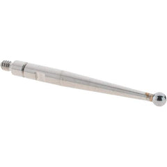 SPI - 2mm Ball Diam, Carbide, Ball Test Indicator Contact Point - 0.9" Contact Point Length, Use with Mitutoyo Test Indicators - Eagle Tool & Supply