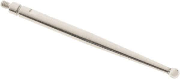 SPI - 2mm Ball Diam, Steel, Ball Test Indicator Contact Point - 1.336" Contact Point Length, Use with Mitutoyo Test Indicators - Eagle Tool & Supply