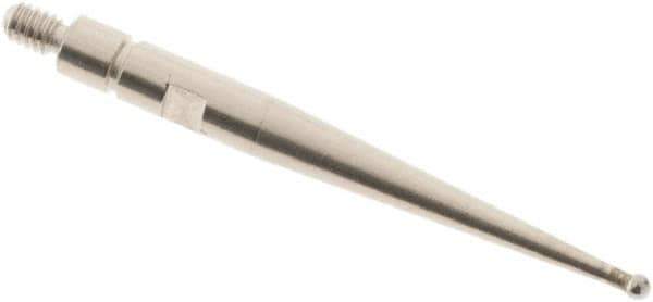 SPI - 1mm Ball Diam, Steel, Ball Test Indicator Contact Point - 0.9" Contact Point Length, Use with Mitutoyo Test Indicators - Eagle Tool & Supply