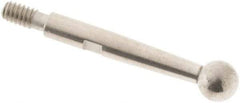 SPI - 3mm Ball Diam, Steel, Ball Test Indicator Contact Point - 0.52" Contact Point Length, Use with Teclock Test Indicators - Eagle Tool & Supply