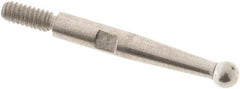 SPI - 2mm Ball Diam, Steel, Ball Test Indicator Contact Point - 0.52" Contact Point Length, Use with Teclock Test Indicators - Eagle Tool & Supply