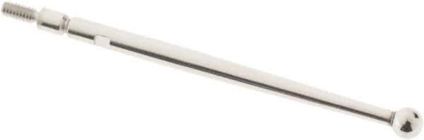 SPI - 3mm Ball Diam, Steel, Ball Test Indicator Contact Point - 1.47" Contact Point Length, Use with Teclock Test Indicators - Eagle Tool & Supply