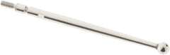 SPI - 3mm Ball Diam, Steel, Ball Test Indicator Contact Point - 1.47" Contact Point Length, Use with Teclock Test Indicators - Eagle Tool & Supply