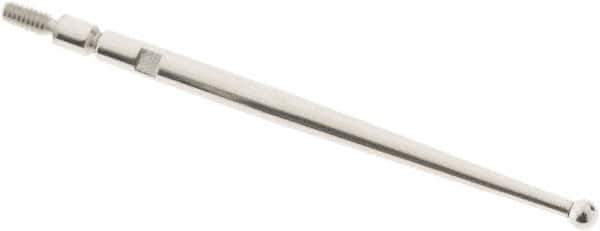 SPI - 2mm Ball Diam, Steel, Ball Test Indicator Contact Point - 1.47" Contact Point Length, Use with Teclock Test Indicators - Eagle Tool & Supply