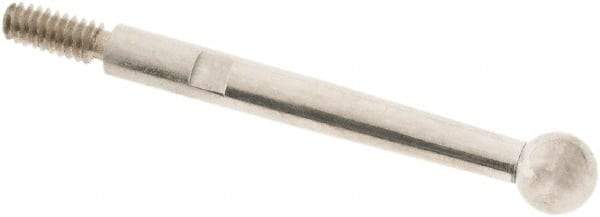 SPI - 3mm Ball Diam, Steel, Ball Test Indicator Contact Point - 0.671" Contact Point Length, Use with Teclock Test Indicators - Eagle Tool & Supply