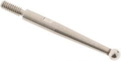 SPI - 2mm Ball Diam, Steel, Ball Test Indicator Contact Point - 0.671" Contact Point Length, Use with Teclock Test Indicators - Eagle Tool & Supply
