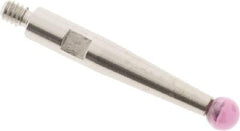 SPI - 2mm Ball Diam, Ruby, Ball Test Indicator Contact Point - 0.497" Contact Point Length, Use with Tesa Test Indicators - Eagle Tool & Supply
