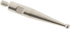 SPI - 1mm Ball Diam, Carbide, Ball Test Indicator Contact Point - 0.497" Contact Point Length, Use with Tesa Test Indicators - Eagle Tool & Supply