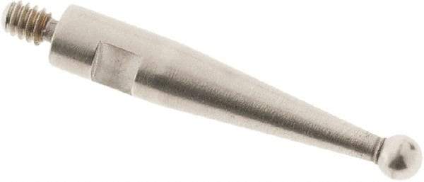 SPI - 1.5mm Ball Diam, Steel, Ball Test Indicator Contact Point - 0.497" Contact Point Length, Use with Tesa Test Indicators - Eagle Tool & Supply