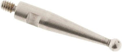 SPI - 1.5mm Ball Diam, Steel, Ball Test Indicator Contact Point - 0.497" Contact Point Length, Use with Tesa Test Indicators - Eagle Tool & Supply