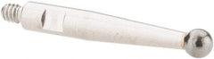 SPI - 2mm Ball Diam, Carbide, Ball Test Indicator Contact Point - 0.497" Contact Point Length, Use with Tesa Test Indicators - Eagle Tool & Supply