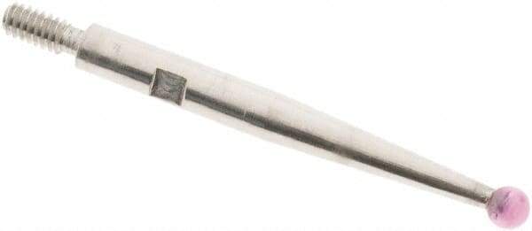 SPI - 2mm Ball Diam, Ruby, Ball Test Indicator Contact Point - 0.812" Contact Point Length, Use with Interapid Test Indicators - Eagle Tool & Supply