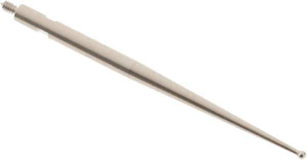 SPI - 1mm Ball Diam, Steel, Ball Test Indicator Contact Point - 1.437" Contact Point Length, Use with Tesa Test Indicators - Eagle Tool & Supply