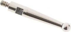 SPI - 2mm Ball Diam, Steel, Ball Test Indicator Contact Point - 0.497" Contact Point Length, Use with Tesa Test Indicators - Eagle Tool & Supply