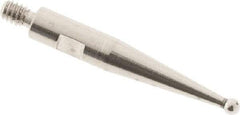 SPI - 0.8mm Ball Diam, Steel, Ball Test Indicator Contact Point - 0.497" Contact Point Length, Use with Tesa Test Indicators - Eagle Tool & Supply