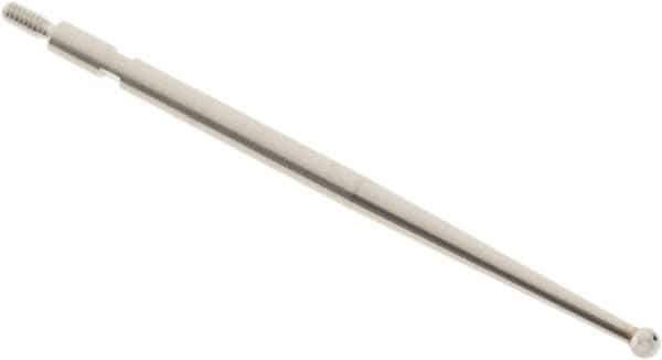 SPI - 2mm Ball Diam, Carbide, Ball Test Indicator Contact Point - 1-3/4" Contact Point Length, Use with Interapid Test Indicators - Eagle Tool & Supply