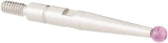 SPI - 2mm Ball Diam, Ruby, Ball Test Indicator Contact Point - 0.688" Contact Point Length, Use with Interapid Test Indicators - Eagle Tool & Supply
