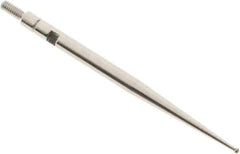 SPI - 0.8mm Ball Diam, Carbide, Ball Test Indicator Contact Point - 1.45" Contact Point Length, Use with Interapid Test Indicators - Eagle Tool & Supply