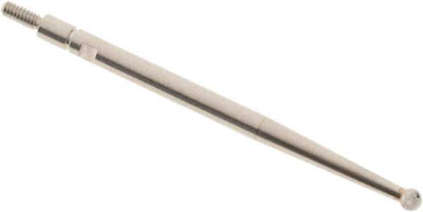 SPI - 2mm Ball Diam, Carbide, Ball Test Indicator Contact Point - 1.45" Contact Point Length, Use with Interapid Test Indicators - Eagle Tool & Supply