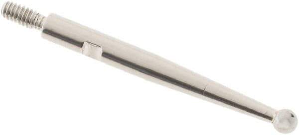 SPI - 2mm Ball Diam, Carbide, Ball Test Indicator Contact Point - 0.812" Contact Point Length, Use with Interapid Test Indicators - Eagle Tool & Supply