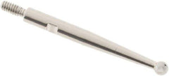 SPI - 2mm Ball Diam, Carbide, Ball Test Indicator Contact Point - 0.812" Contact Point Length, Use with Interapid Test Indicators - Eagle Tool & Supply