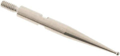 SPI - 0.8mm Ball Diam, Carbide, Ball Test Indicator Contact Point - 0.812" Contact Point Length, Use with Interapid Test Indicators - Eagle Tool & Supply