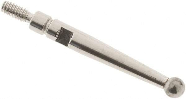 SPI - 2.4mm Ball Diam, Carbide, Ball Test Indicator Contact Point - 0.688" Contact Point Length, Use with Interapid Test Indicators - Eagle Tool & Supply
