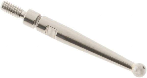 SPI - 2mm Ball Diam, Carbide, Ball Test Indicator Contact Point - 0.688" Contact Point Length, Use with Interapid Test Indicators - Eagle Tool & Supply