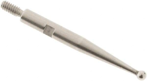 SPI - 1.5mm Ball Diam, Steel, Ball Test Indicator Contact Point - 0.812" Contact Point Length, Use with Interapid Test Indicators - Eagle Tool & Supply