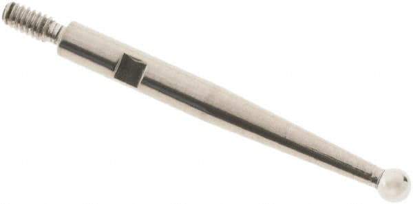 SPI - 2mm Ball Diam, Steel, Ball Test Indicator Contact Point - 0.812" Contact Point Length, Use with Interapid Test Indicators - Eagle Tool & Supply