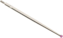 SPI - 2mm Ball Diam, Ruby, Ball Test Indicator Contact Point - 1-3/4" Contact Point Length, Use with Interapid Test Indicators - Eagle Tool & Supply