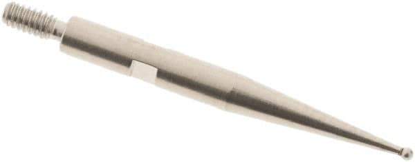 SPI - 0.8mm Ball Diam, Steel, Ball Test Indicator Contact Point - 0.812" Contact Point Length, Use with Interapid Test Indicators - Eagle Tool & Supply