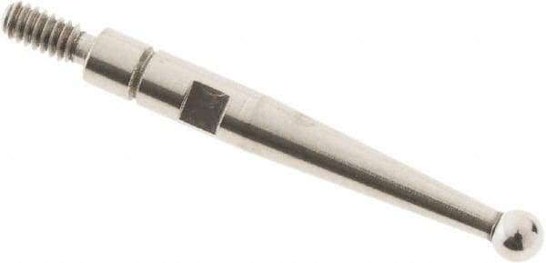 SPI - 2mm Ball Diam, Steel, Ball Test Indicator Contact Point - 0.688" Contact Point Length, Use with Interapid Test Indicators - Eagle Tool & Supply