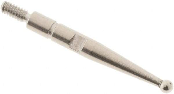 SPI - 1.5mm Ball Diam, Steel, Ball Test Indicator Contact Point - 0.688" Contact Point Length, Use with Interapid Test Indicators - Eagle Tool & Supply