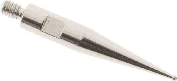 SPI - 0.4mm Ball Diam, Carbide, Ball Test Indicator Contact Point - 0.497" Contact Point Length, Use with Tesa Test Indicators - Eagle Tool & Supply