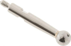 SPI - 3mm Ball Diam, Carbide, Ball Test Indicator Contact Point - 0.497" Contact Point Length, Use with Tesa Test Indicators - Eagle Tool & Supply