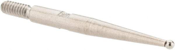 SPI - 1mm Ball Diam, Steel, Ball Test Indicator Contact Point - 0.671" Contact Point Length, Use with Teclock Test Indicators - Eagle Tool & Supply