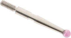 SPI - 2mm Ball Diam, Ruby, Ball Test Indicator Contact Point - 0.671" Contact Point Length, Use with Teclock Test Indicators - Eagle Tool & Supply