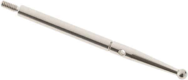SPI - 2mm Ball Diam, Carbide, Ball Test Indicator Contact Point - 1.292" Contact Point Length, Use with Compac Test Indicators - Eagle Tool & Supply