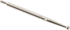 SPI - 2mm Ball Diam, Carbide, Ball Test Indicator Contact Point - 1.292" Contact Point Length, Use with Compac Test Indicators - Eagle Tool & Supply