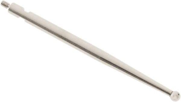 SPI - 2mm Ball Diam, Steel, Ball Test Indicator Contact Point - 0.497" Contact Point Length, Use with Brown & Sharpe Test Indicators - Eagle Tool & Supply