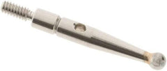 SPI - 2mm Ball Diam, Carbide, Ball Test Indicator Contact Point - 0.572" Contact Point Length, Use with Compac Test Indicators - Eagle Tool & Supply