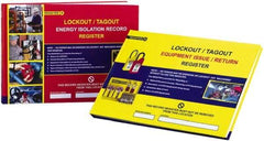 NMC - 12" Long, Paper Lockout/Tagout Registers - Compatible with Lockout Devices, Inlcudes 2 Lockout Registers - Eagle Tool & Supply